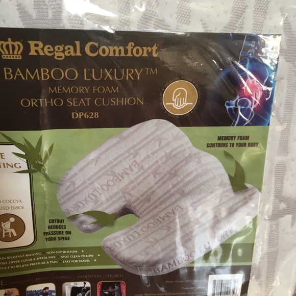 Luxury Bamboo memory foam ortho seat cushion like new! - Picture 5 of 7